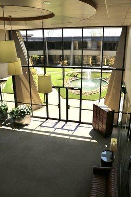 Beautiful outdoor courtyard in the center of our Northwest Office Center // 4334 NW Expwy