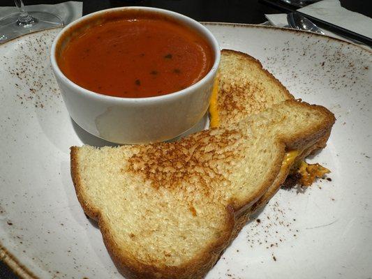 Grilled cheese and creamy tomato soup, $20 for this, yuck