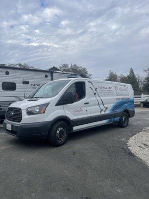 Truck Mount Carpet Cleaning Van.