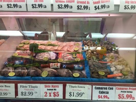 Seafood display