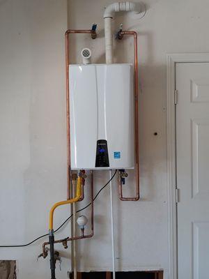 Navien Tankless Water Heater install by ProMax technician in Carlsbad CA