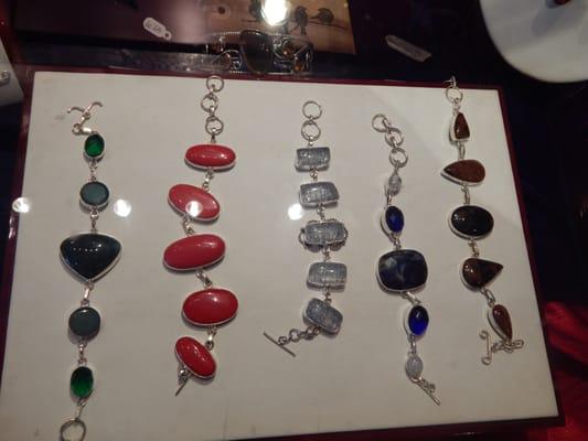 Sterling Silver & Semi Precious Stone Bracelets!