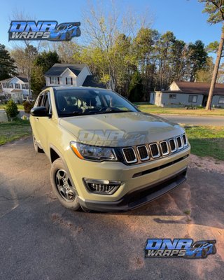 2020 Jeep Compass Wrapped in Mossy Green