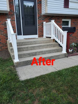 After pictures. Installed PVC railings