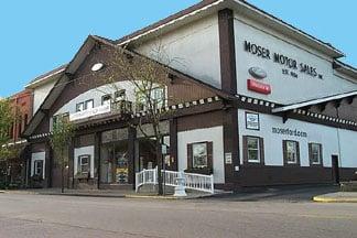 Moser Motor Sales in downtown Berne, Indiana