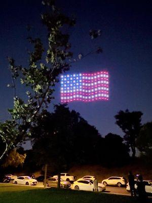 Drone show after the concert on 7/7/24