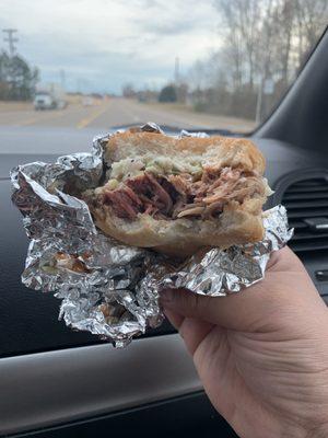 Jumbo pulled pork sandwich (so good!!)