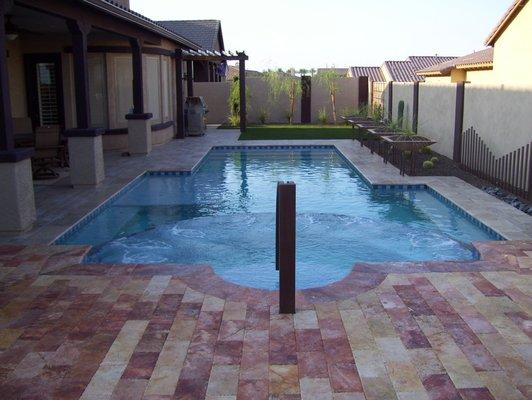 custom pool and spa