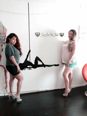 Pole fit classes $10 intro Love our students