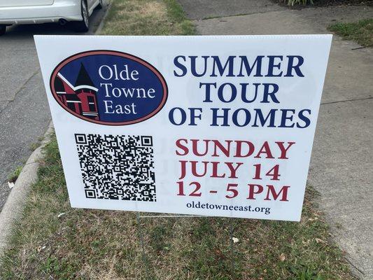 Olde Towne East Summer Tour of Historic Homes