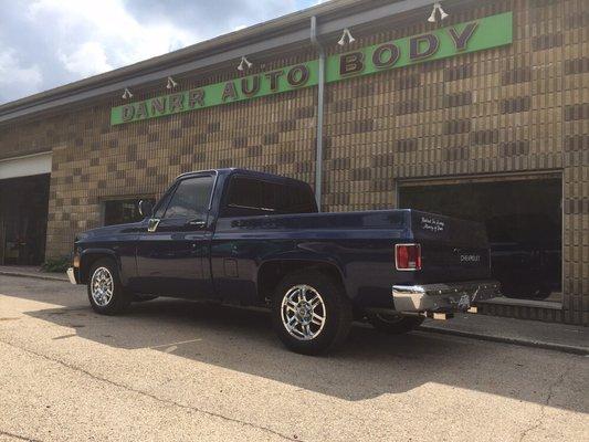 This is a 1984 chevy c10 we restored over the winter of 2015