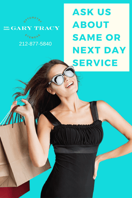 Ask Us about Same or Next Day Service