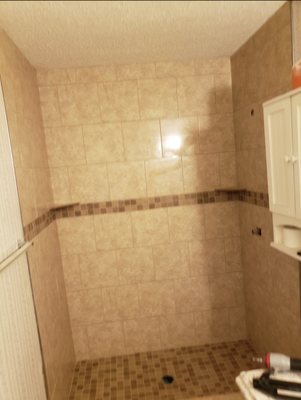 Shower Remodeling Process.