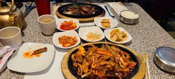 Short ribs, squid and pork bulgogi