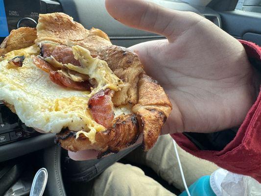 Bacon Egg And Cheese on a croissant