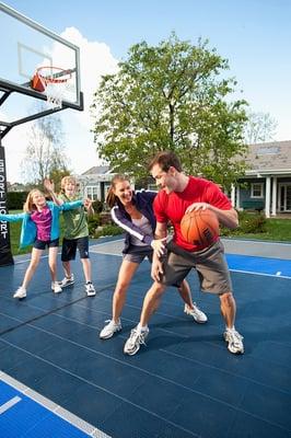 Family Fun on a Sport Court Game Court