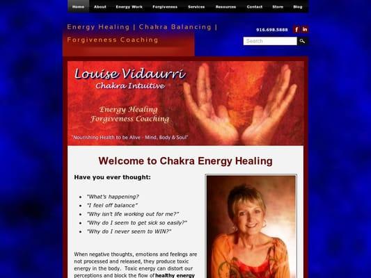 Chakra Energy Healing - Louise Vidauri (Client Website)