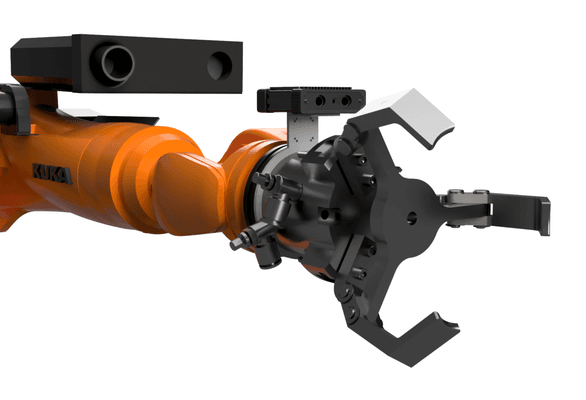 Our 2D/3D machine vision hardware combines with custom-tailored software easily attached to your existing robotic arms.