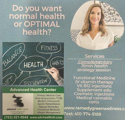 Advanced Health Center |Integrative & Functional Medicine. Holistic Caring Medicine Arlington Alexandria Va Washington D.C. DMV