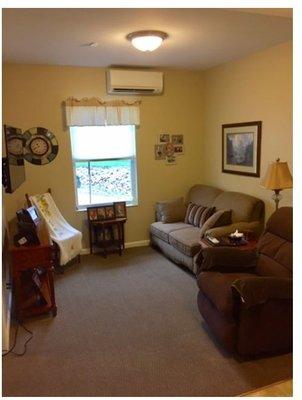 Living Room of Assisted Living Apartment.