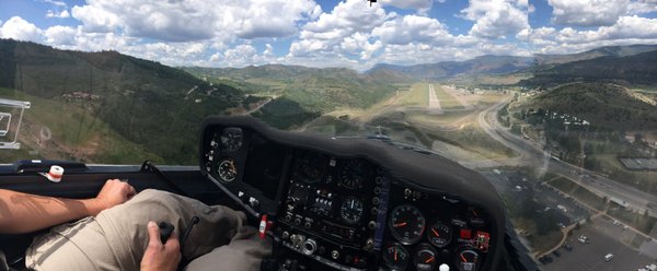 View of the runway landing at Aspen