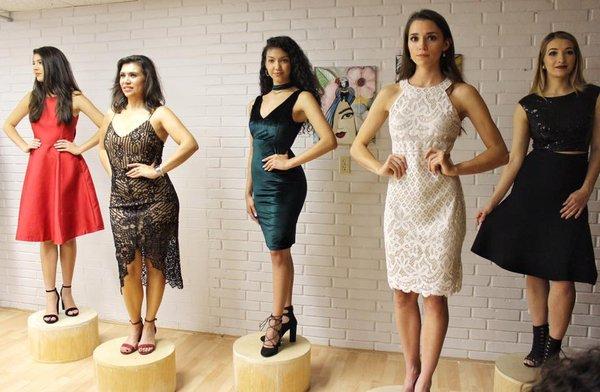 Shop 112's Fall Collection pieces were displayed mannequin style by the beautiful ladies from Debi Lou Modeling Academy.