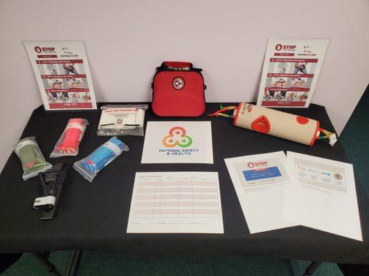 Stop The Bleed Certification Course Taught by Brinker Tactical & National Safety & Health Training Center.