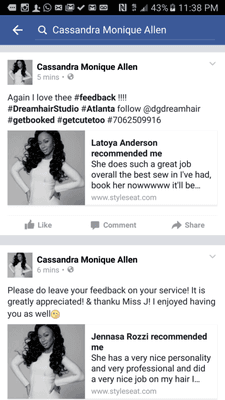 Please don't forget to leave your #reviews on #styleseat ladies!!!