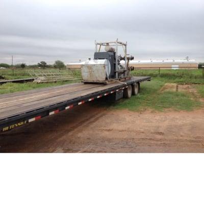 Yesterday we hauled 1 Mud Pump for LoneStar Resources to the Burns Ranch