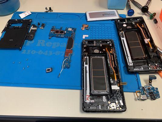 Transferring components from damaged frame to new one