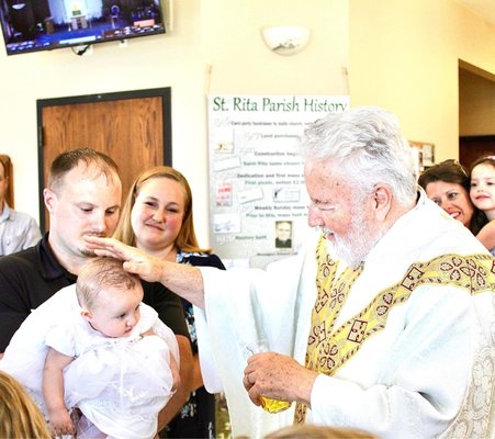 5th born daughter at her baptism