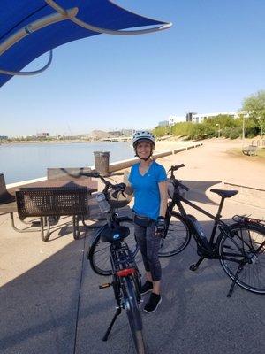 Pedaling our Pedaljetz on Lake Tempe