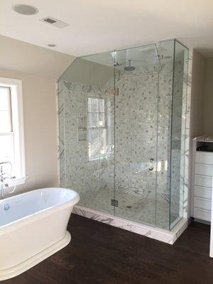 Custom Shower door and panels