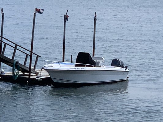 Our 22' Angler that we use for Harbor Tours and Sunset Harbor Tours.