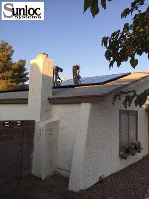 Sunloc crew installing some solar !