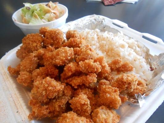 Popcorn chicken lunch special