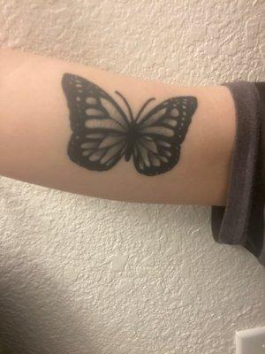 black and white butterfly