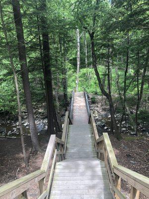 Red trail bridge