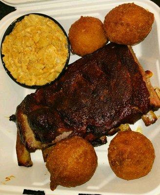 1/2 Slab St. Louis Ribs, Hush Puppies, Mac n' Cheese