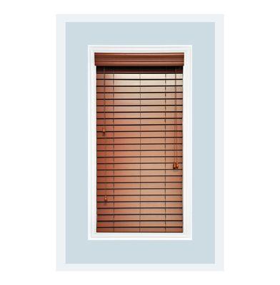 2" Faux Wood Cherry window blind https://www.amazon.com/dp/B0106BTBMU/