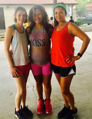 our lovely Zumba instructor in pregnant!! Me, friend Jessie and Zumba instructor and friend, Maribel.