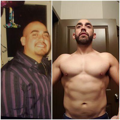 My 10 year transformation. I was 23 on the left photo and 33 on the right photo.