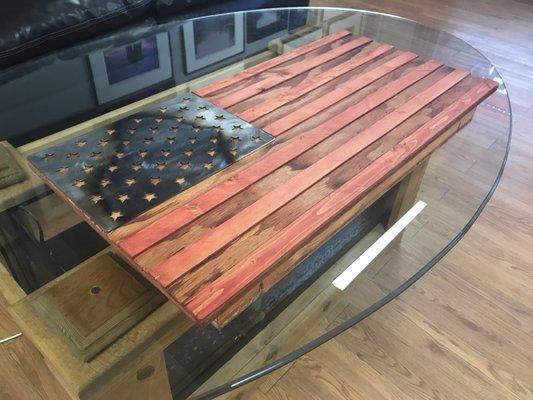 American Flag Safe with CNC machine stars and RFID lock system