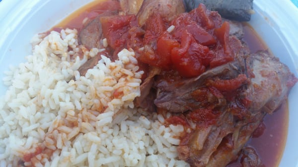 Leg of lamb with rice