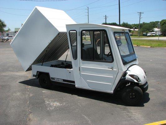 Custom metal fabrication for golf carts and other applications, including product for Club Car, EZ Go, Yamaha, Hoss, John Deere and more.