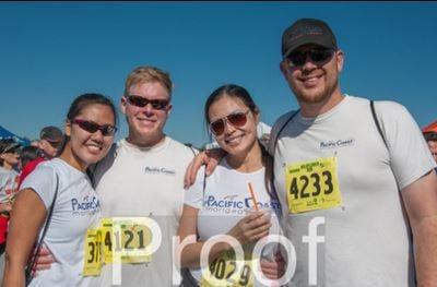 PCMC team at the 2015 Wildflower Run Morgan Hill.  The Girls with Jesse Olson and David Schuman