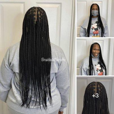 Neatly done knotless braids book your appointment