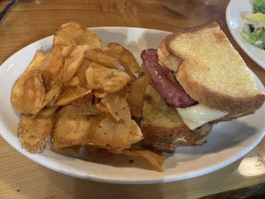 Cubana sand which with fresh hot house made chips