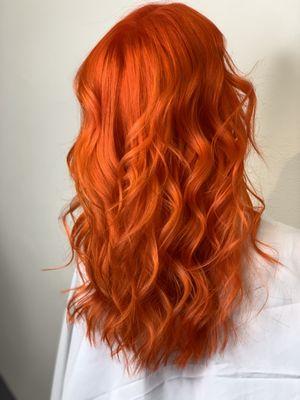 Vivid orange hair