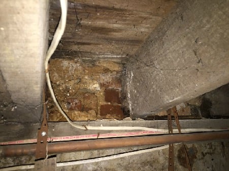 Rotting floor joist